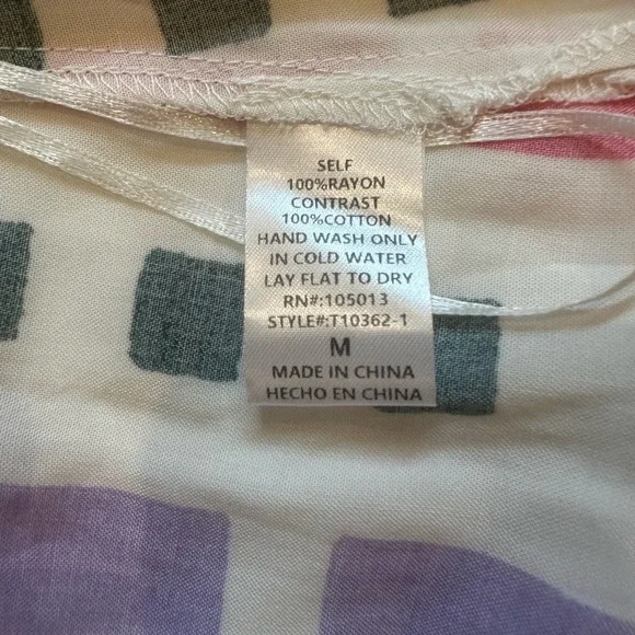 Savanna Jane Pink and Purple Blouse with Crochet Trim - Picture 4 of 4